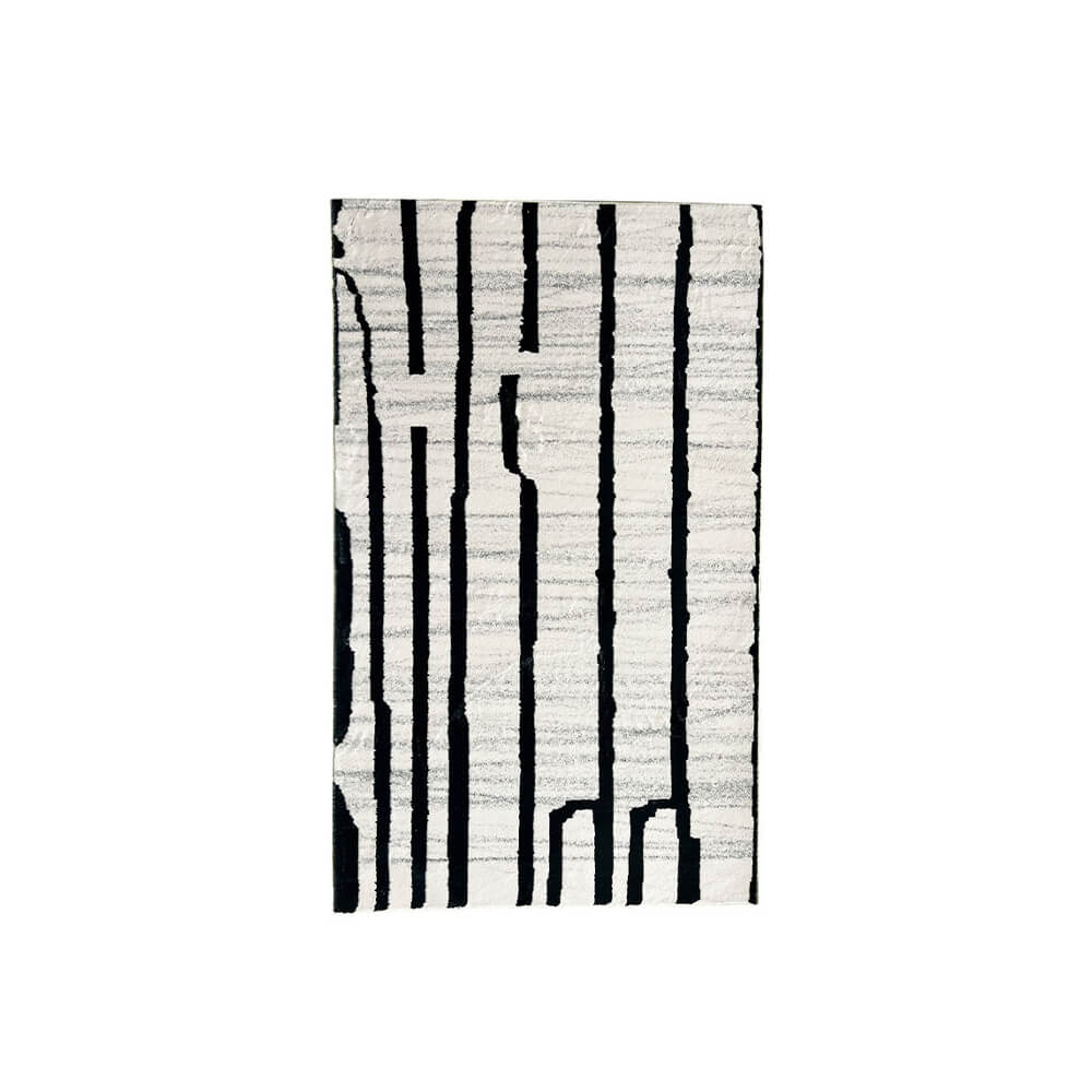 Moderner, minimalistischer Wohnzimmerteppich. Weicher und stilvoller Teppich