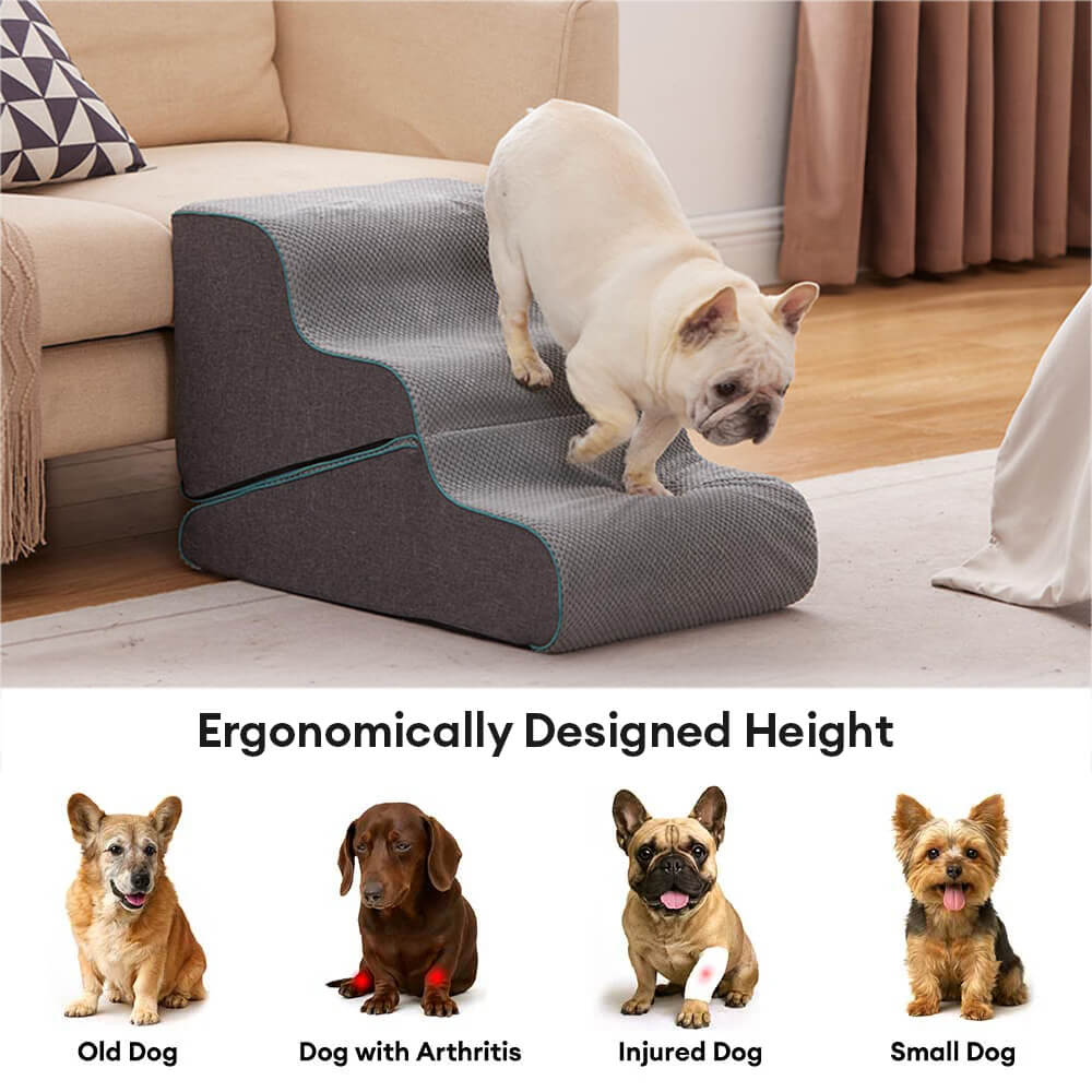 Escaleras de perro plegables 2-en-1 plegables con modo rampa