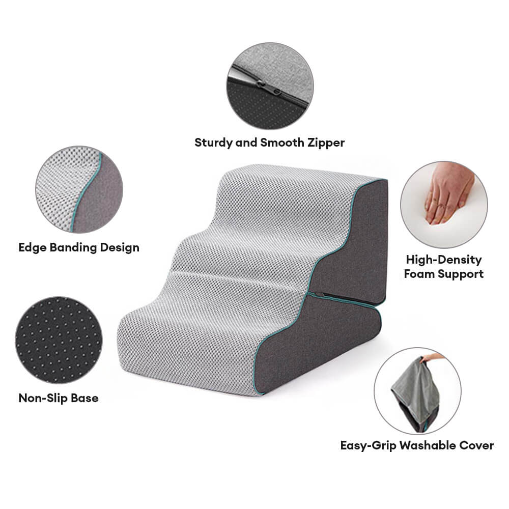 Escaleras de perro plegables 2-en-1 plegables con modo rampa