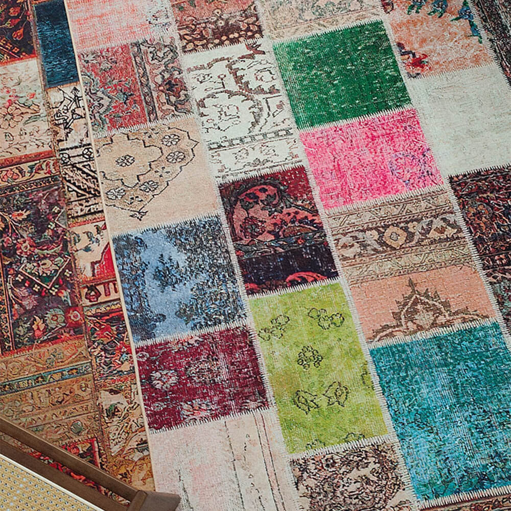 Tapis de décoration d'intérieur antibactérien et résistant aux taches de style exotique persan