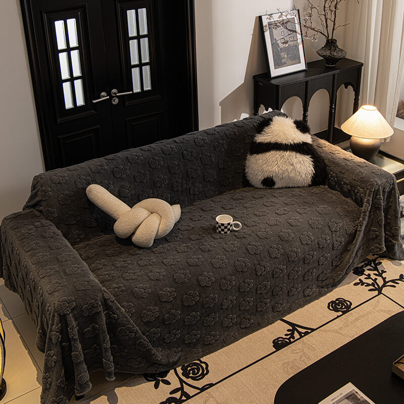 Cubierta de sofá de tiro suave con sofá suave con el sofá de sofá de la pata