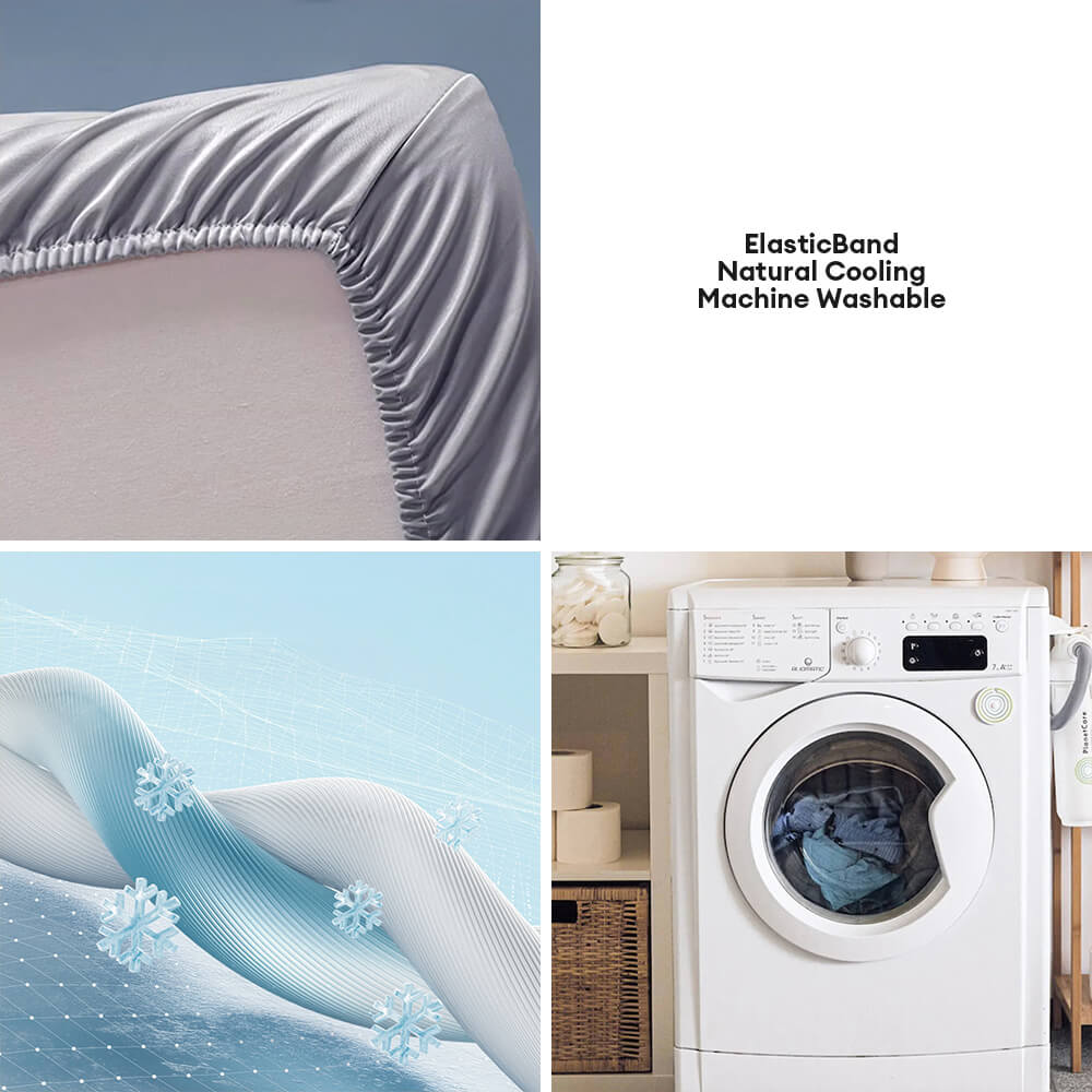 Sólido Premium <tc>Color</tc> Sábana ajustable y funda de colchón de lyocell de 100 % seda refrescante