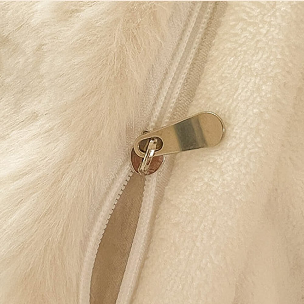 Confort hinchado Faux Faux Rabbit Fur Sedes de cama de piel