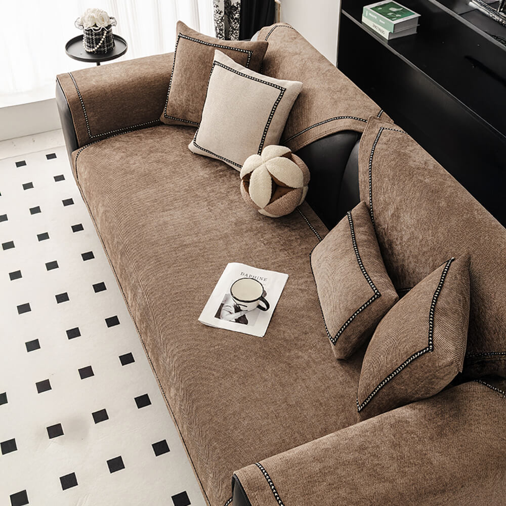 Simple Modern Jacquard High-Weight No Slip Chenille Couch Couch Couch