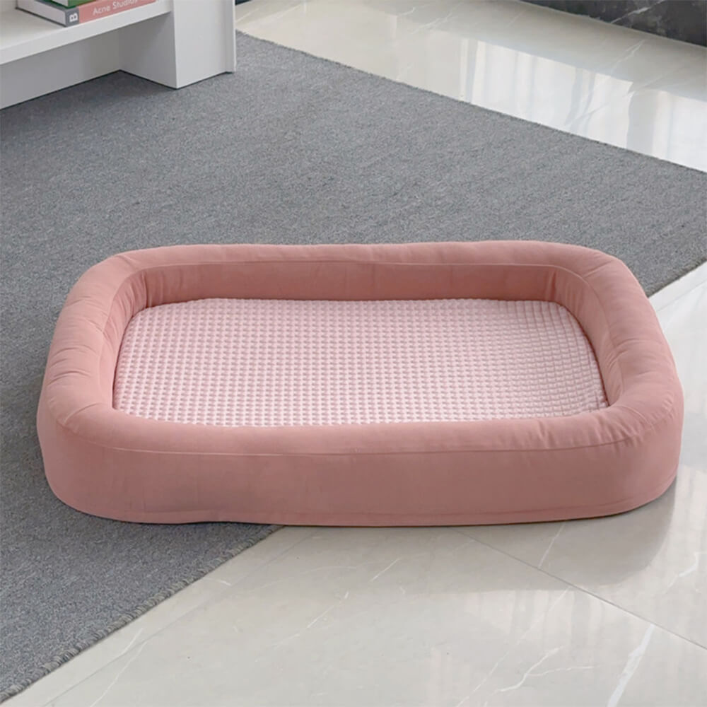 Cama para perros ovalado para toda la temporada de lavable para enfriamiento de enfriamiento suave