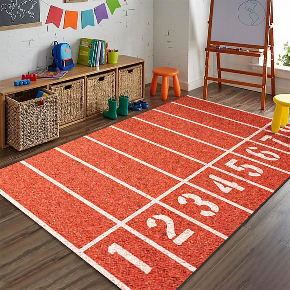 Serie Sports Anti-Slip Rug de decoración del hogar resistente a los rasguños