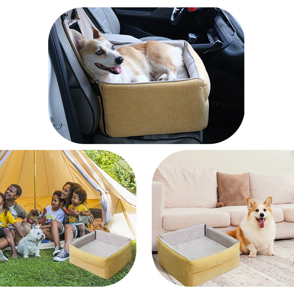 Seguridad de viaje asiento espesado en espesada cama para perros asiento de asiento