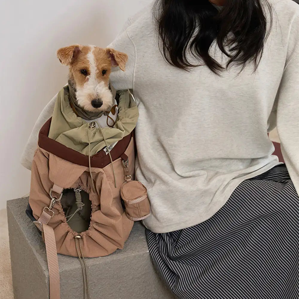 Vintage Breezy Outdoor Waterproof Large-Capacity Travel Pet Carrier Bag