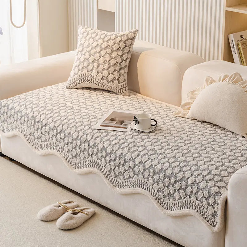 Vintage clásico chenille scratch sofá cubierta protectora de sofá protectora