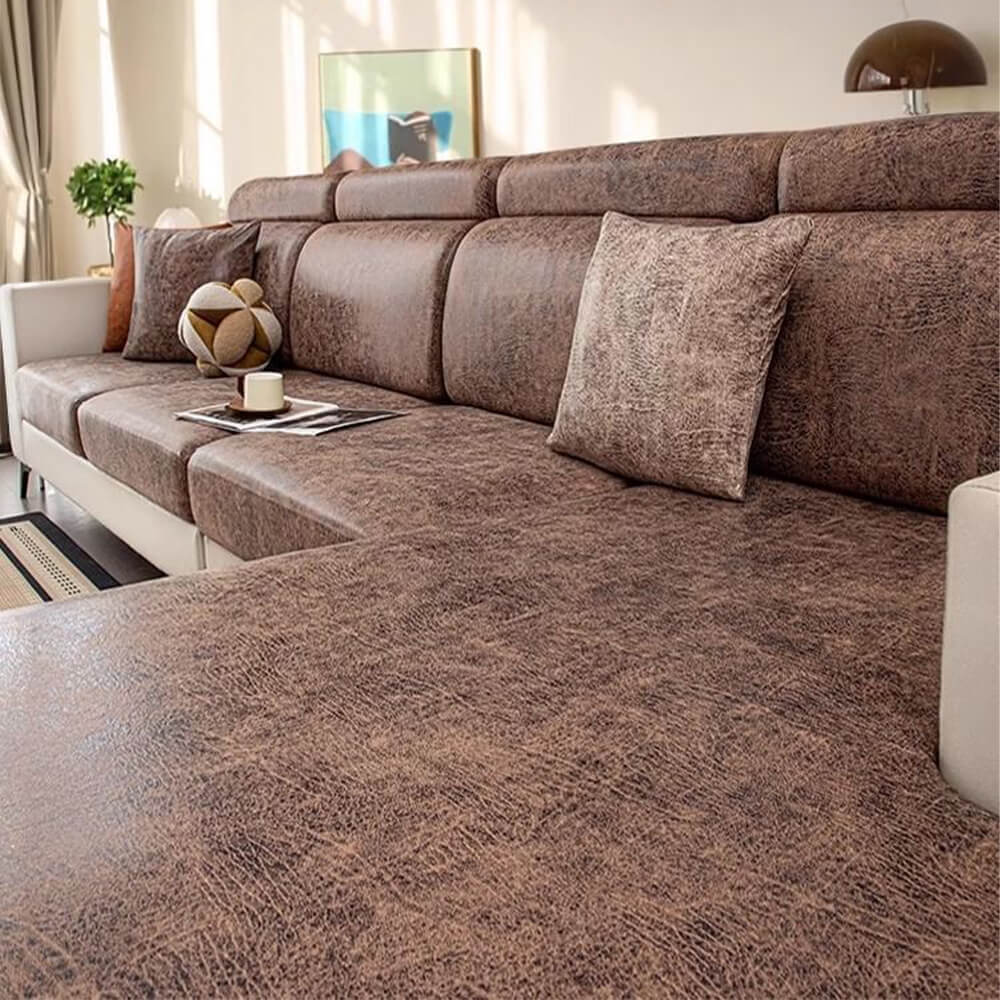 Cubierta de sofá mágica de poliéster de poliéster de poliéster sedoso y repelente de agua vintage