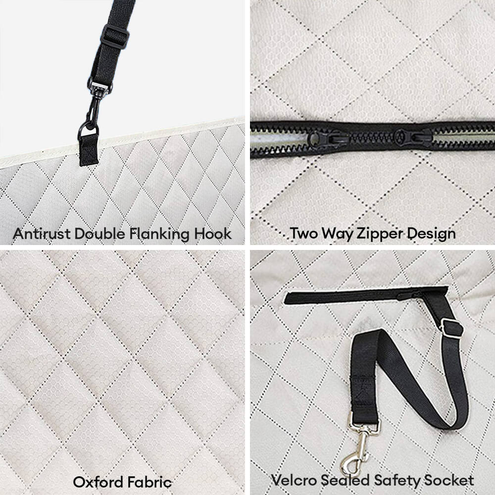 Cubierta de asiento para perros de automóvil múltiple impermeable: protector de asiento trasero convertible para mascotas