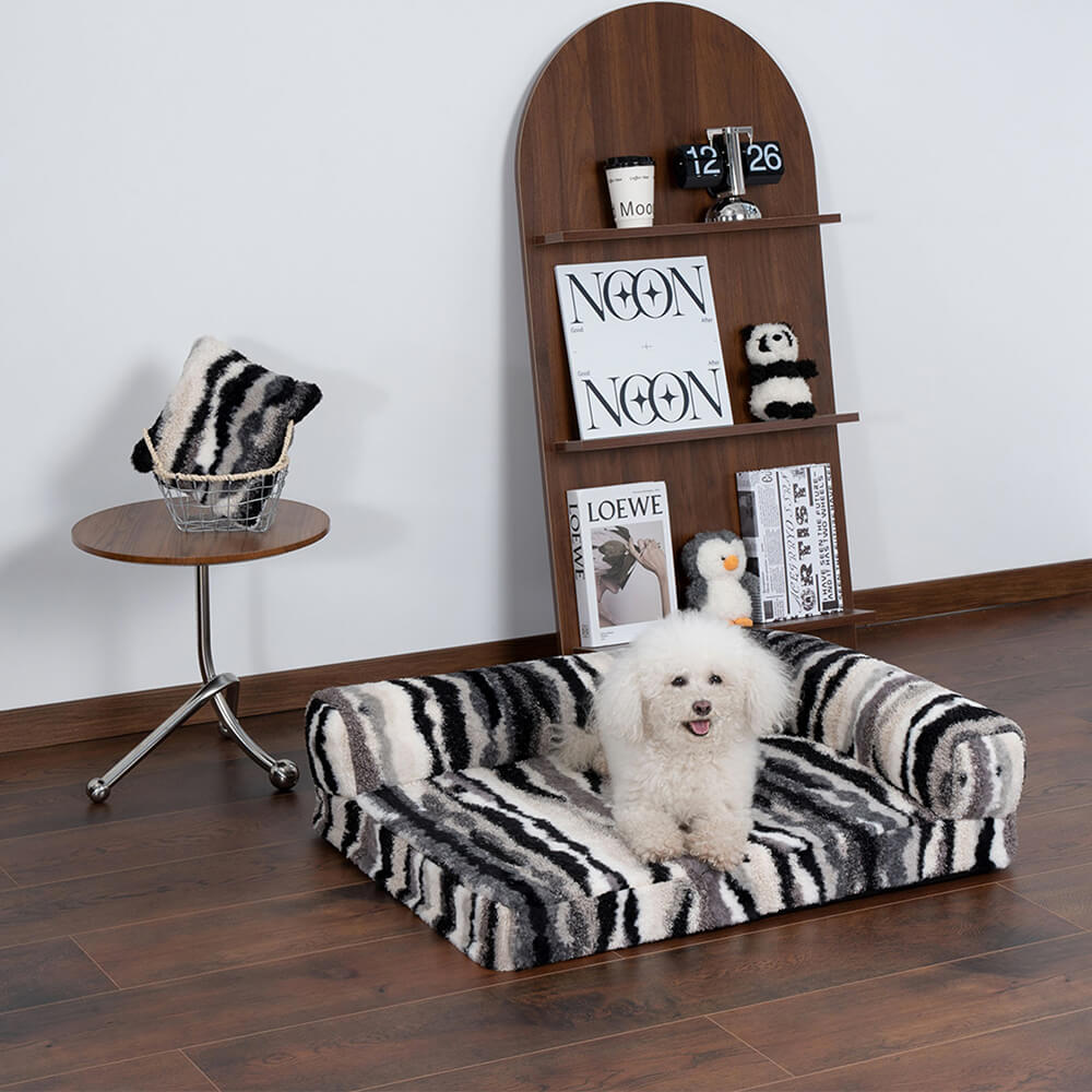 Zebra-pattern Grande rimovibile rimovibile ortopedico cuscino e cuscino per gatti
