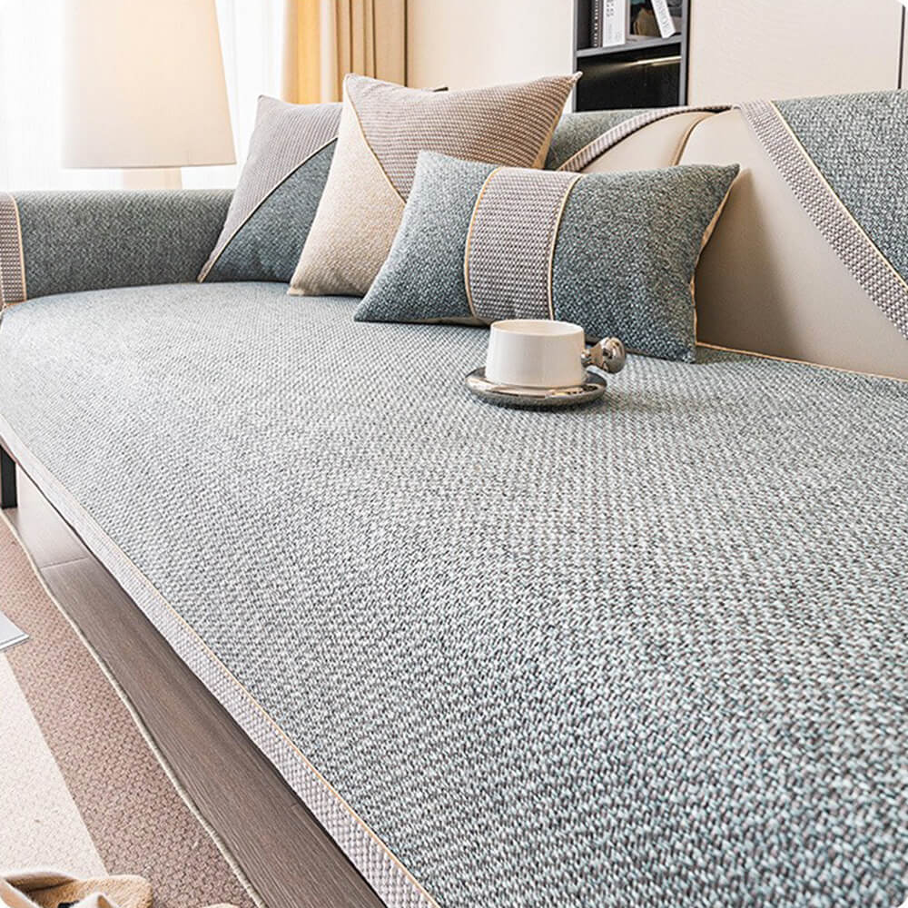 Cubierta de sofá sin deslizamiento de algodón tejido transpirable