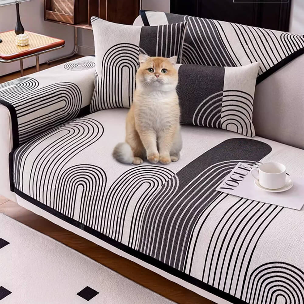 Cubierta del sofá resistente a los arañazos de Chenille Arch Patrón