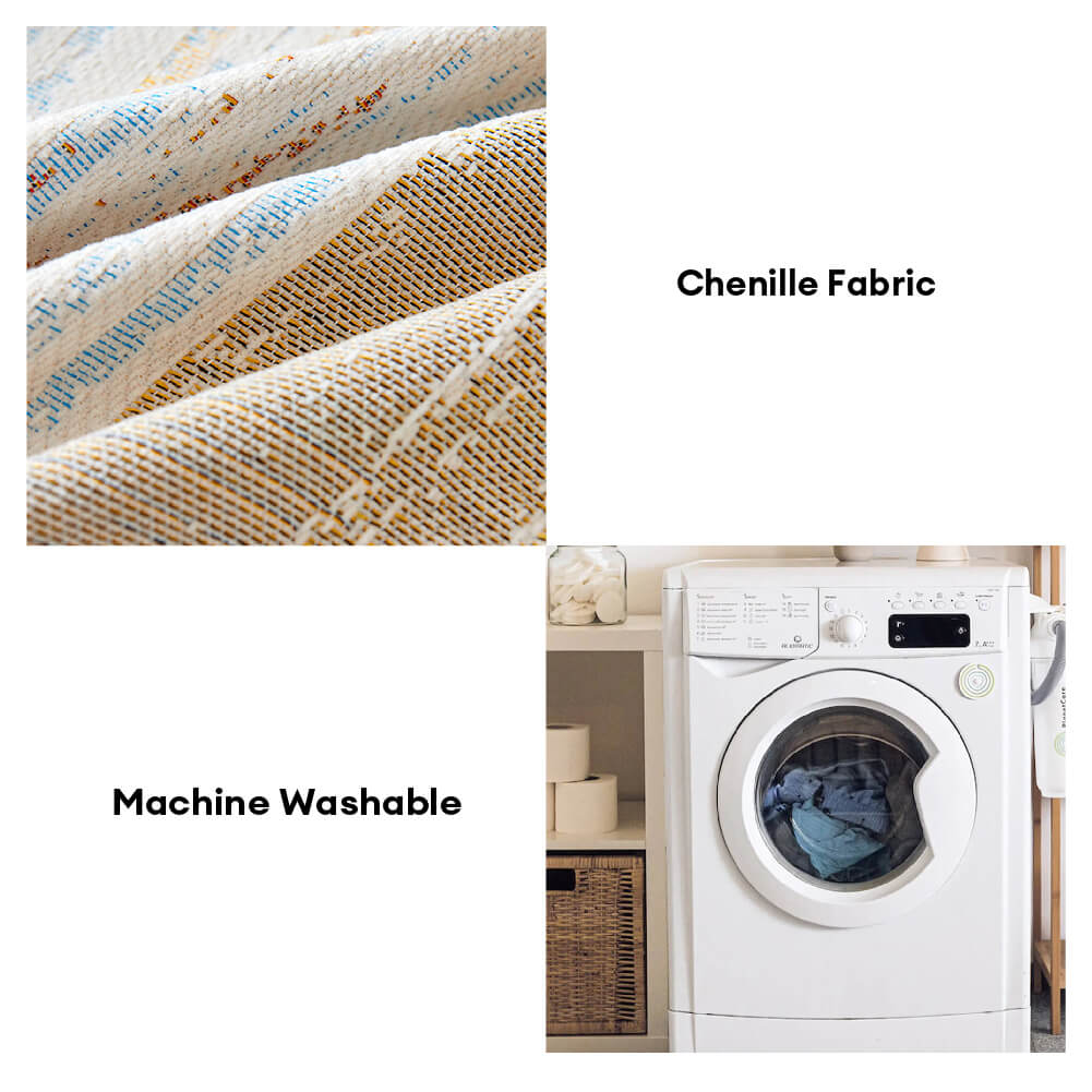 <tc>Color</tc>Funda de sofá drapeada completa con degradado de arcoíris colorido