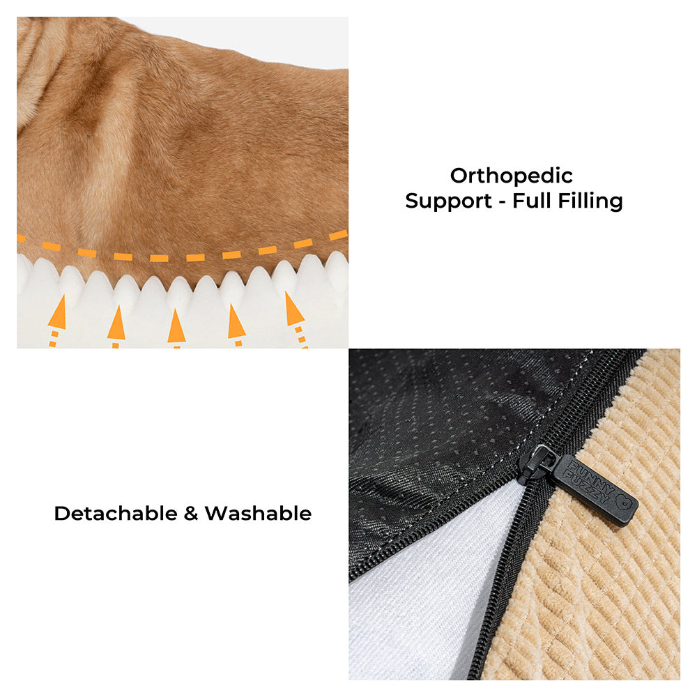 Cama de perro ortopédico de doble capa de lujo