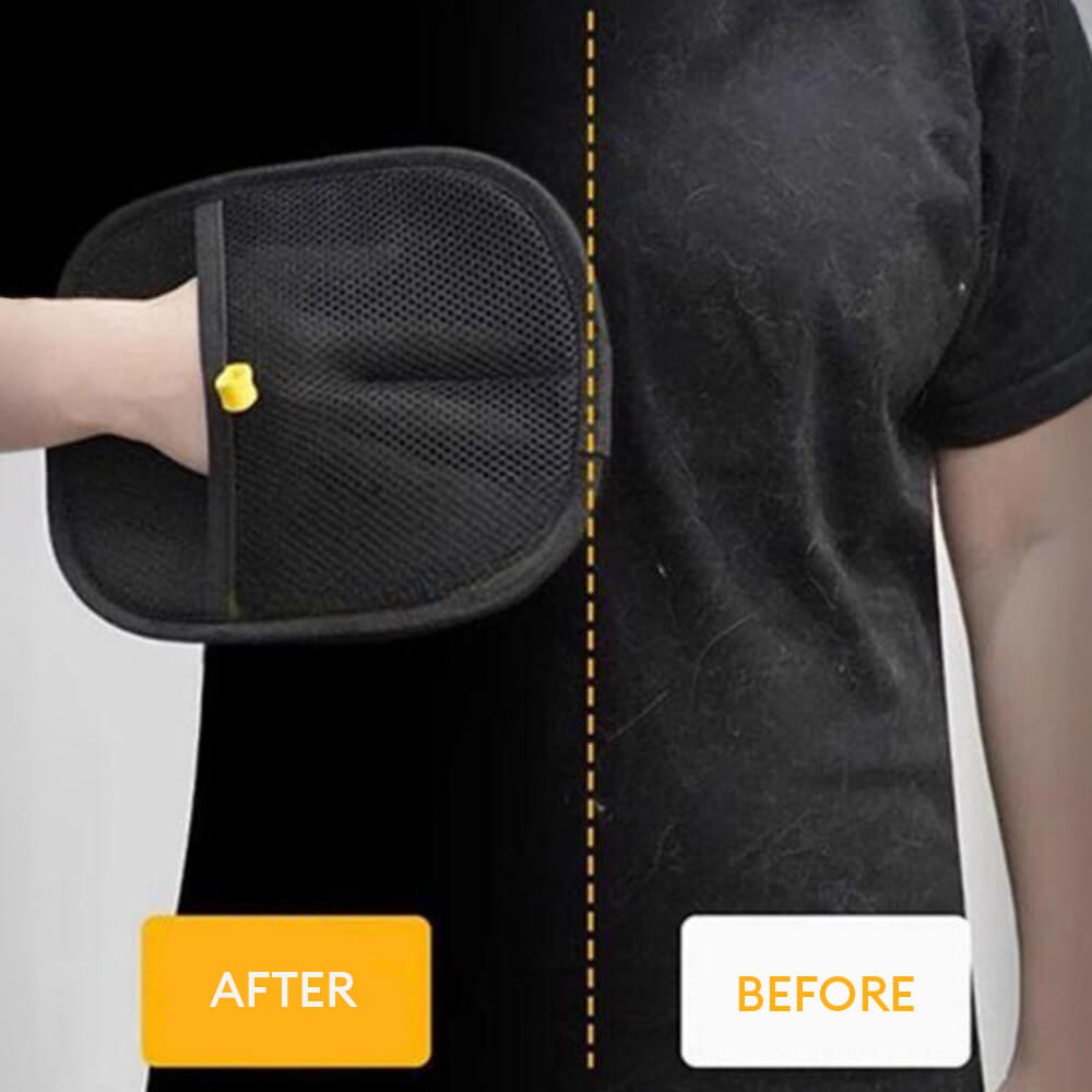 Guante de depilación de mascotas con cerdas electrostáticas de doble cara