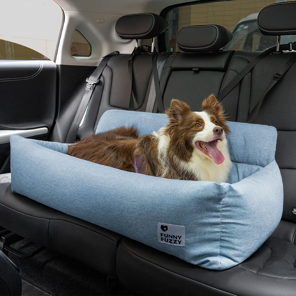 Travel Bolster Full Durable Washable Dog Car Back Seat Bed - FUNNYFUZZY