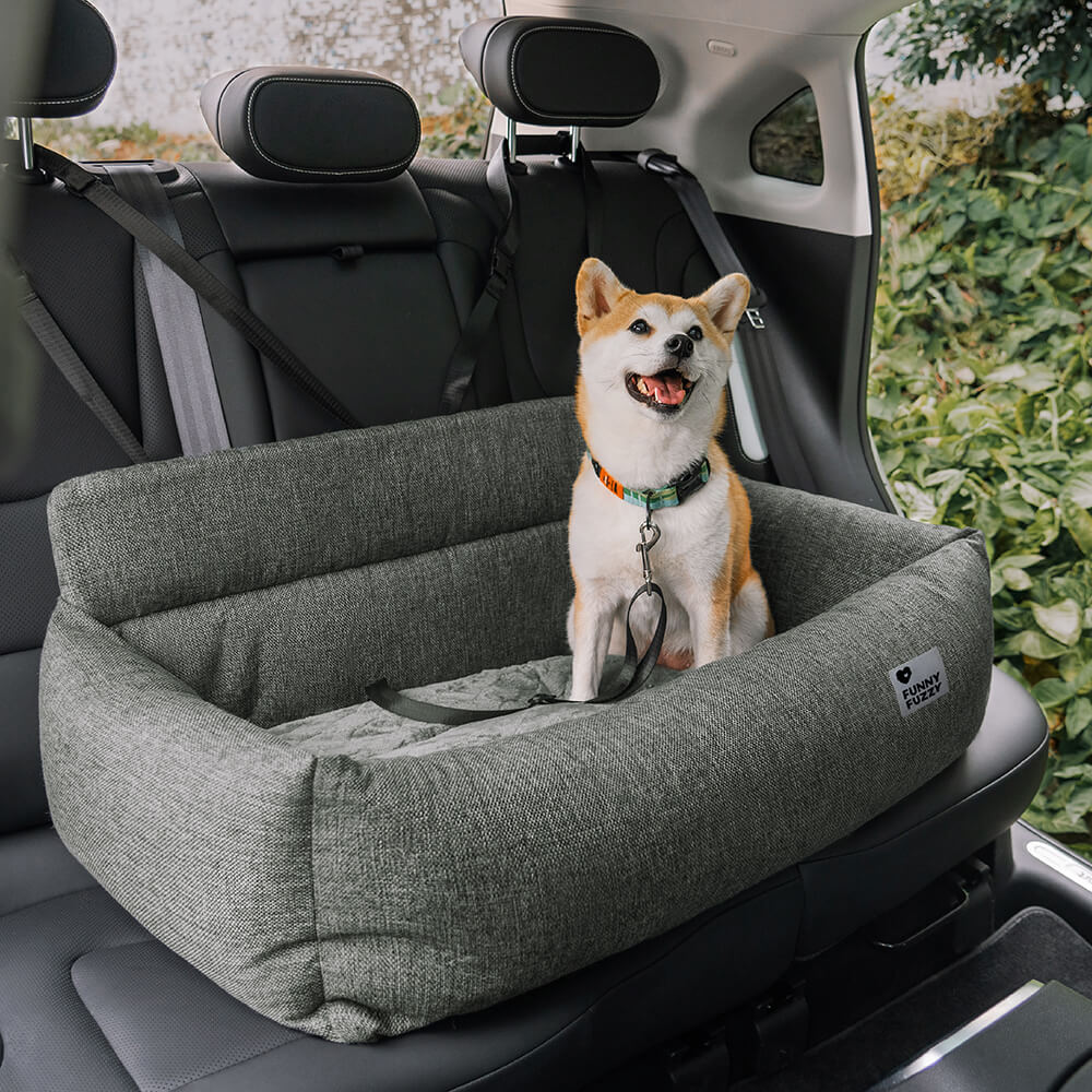 Travel Bolster Full Durable Washable Dog Car Back Seat Bed - FUNNYFUZZY