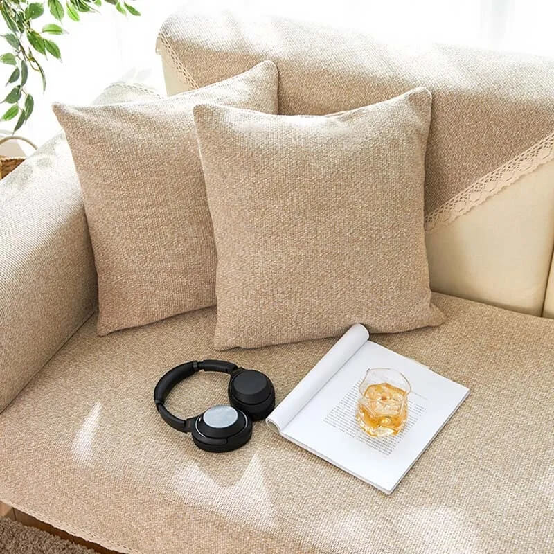 Copertura del divano non slip in lino in cotone tessuto a mano per tutte le stagioni