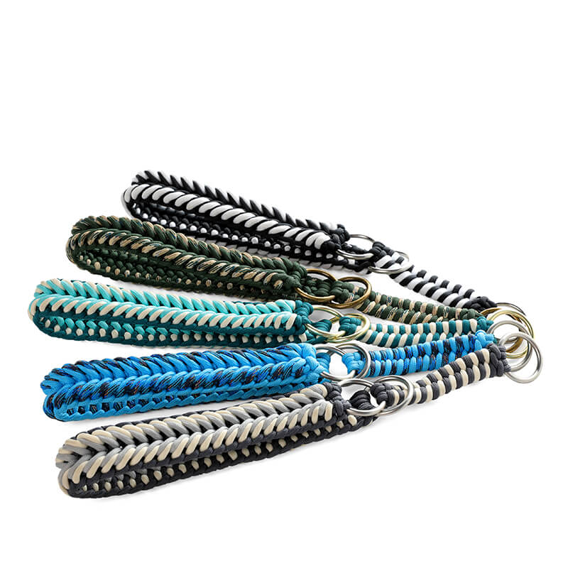 Grand collier et laisse pour chien lumineux anti-traction faits à la main