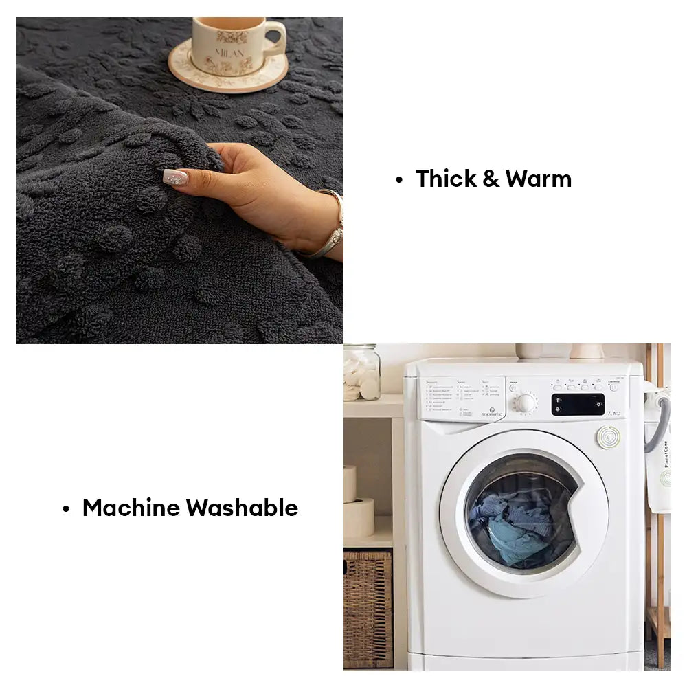 Chenille Art Corrugated Breatable No-Slip Couch Cover Coach