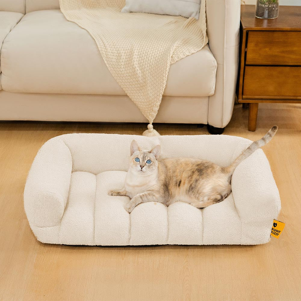 Bed de Golster de gato ortopédico de soporte de apoyo grande y grande - Naper nublado