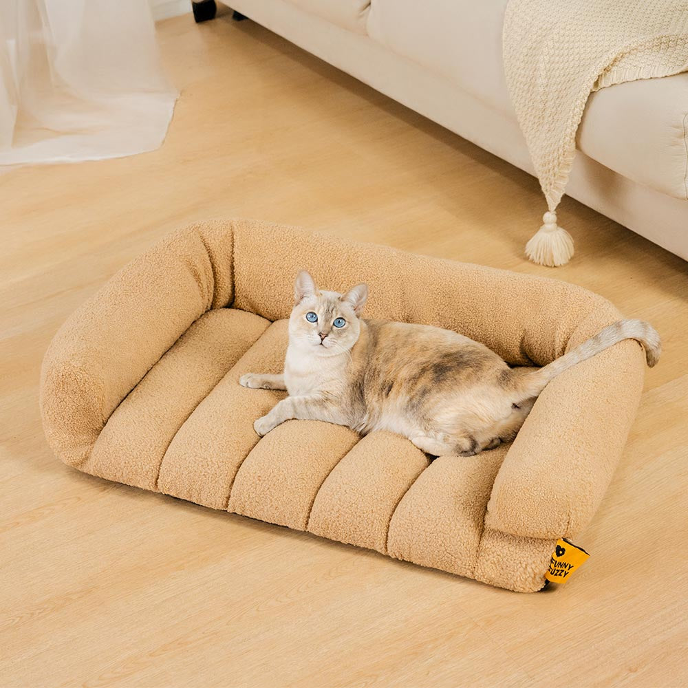 Bed de Golster de gato ortopédico de soporte de apoyo grande y grande - Naper nublado