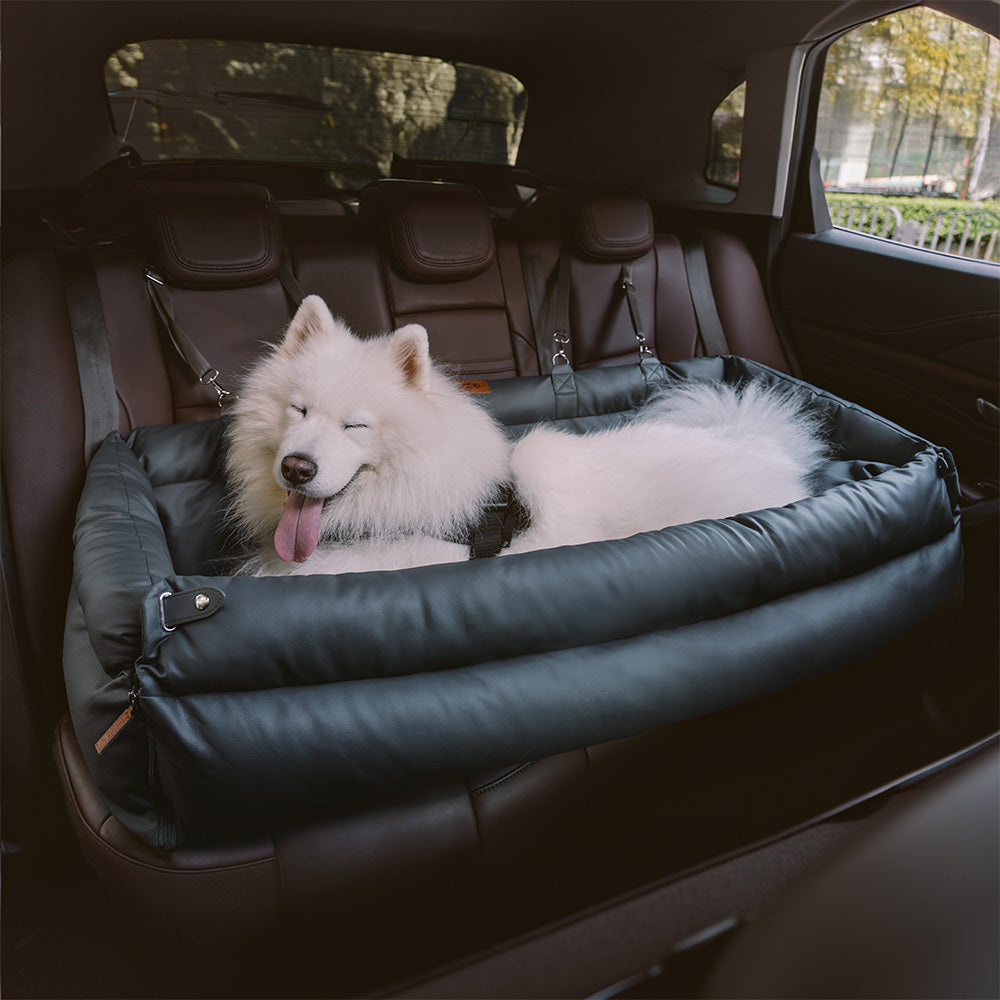 Grande seggiolone per auto per auto con cani in pelle finta deluxe - Urban Voyager
