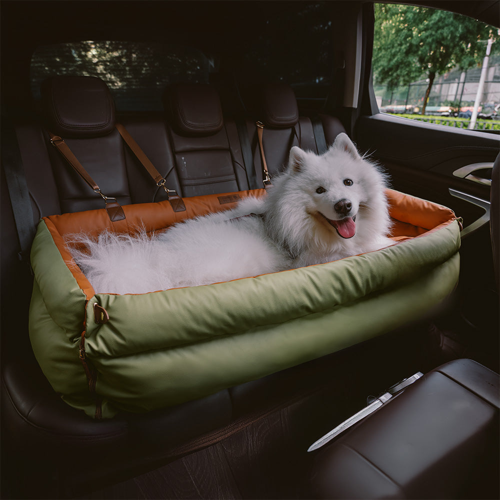 Grande seggiolone per auto per auto con cani in pelle finta deluxe - Urban Voyager