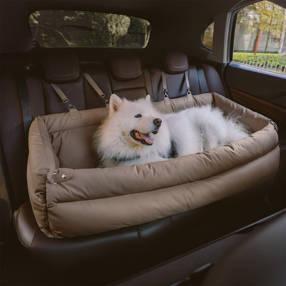 Grande seggiolone per auto per auto con cani in pelle finta deluxe - Urban Voyager