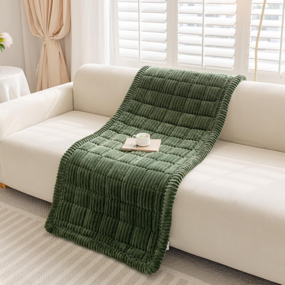 Cubierta de sofá sin deslizamiento de franela suave y transpirable