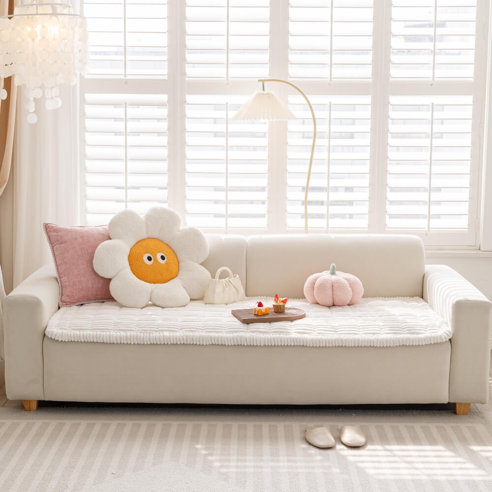 Cubierta de sofá sin deslizamiento de franela suave y transpirable