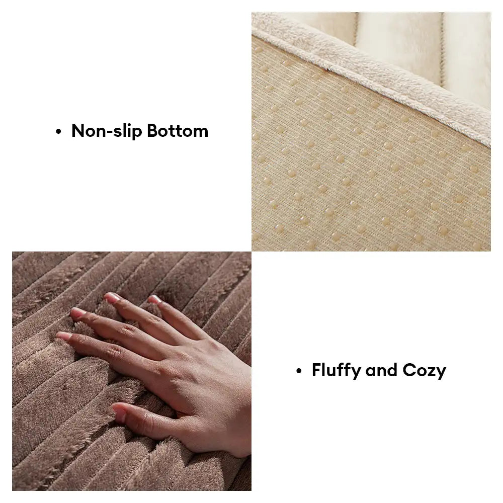 Chenille Art Corrugated Breatable No-Slip Couch Cover Coach