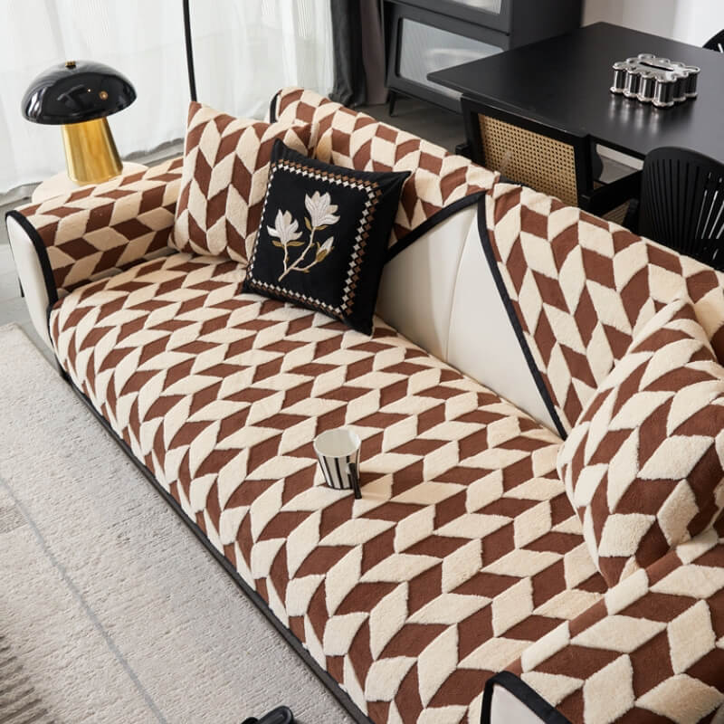 Cover del divano di divano peluche di peluche moderno