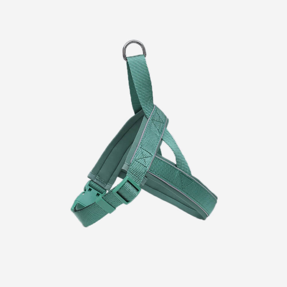 Nylon ajustable reflectante sin pulir arnés de perro y correa