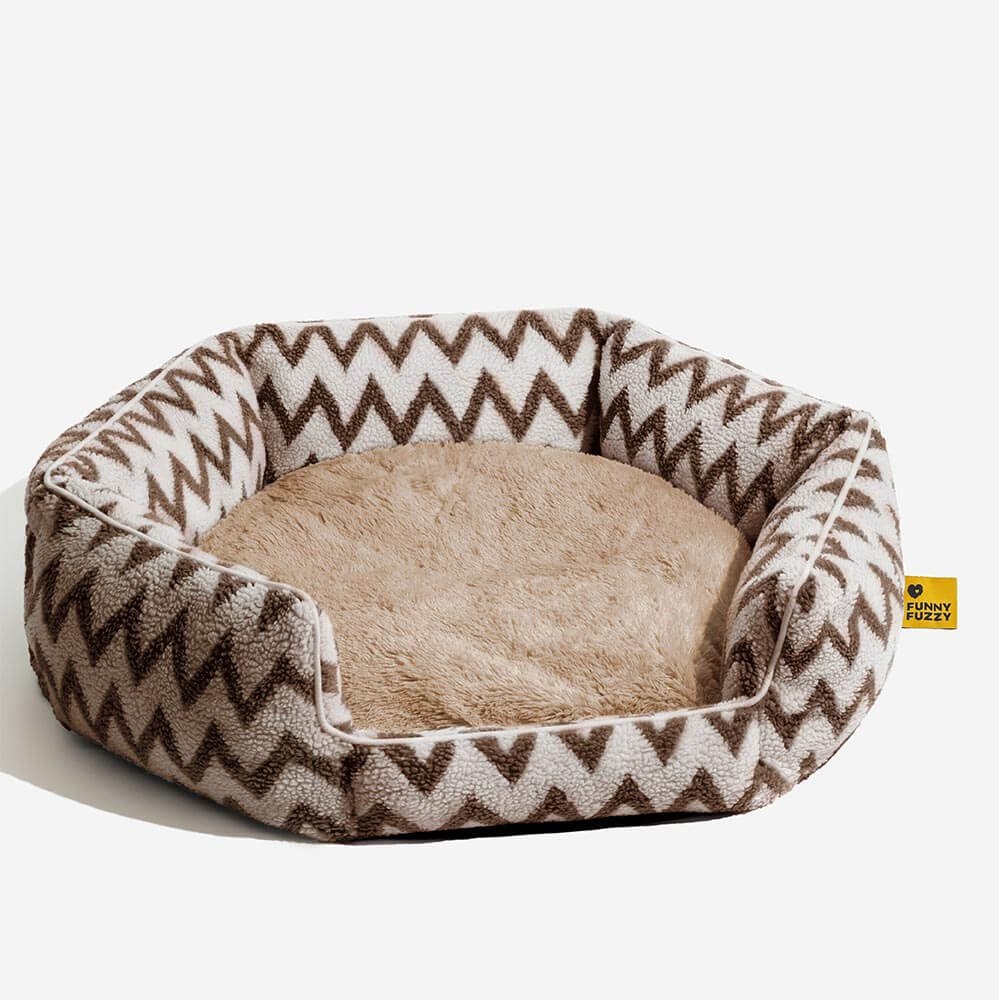 Pelugaletta per gatto Chevron Cat Bed-The Caloroso abbraccio