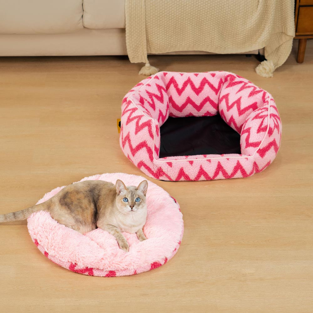 Pelugaletta per gatto Chevron Cat Bed-The Caloroso abbraccio