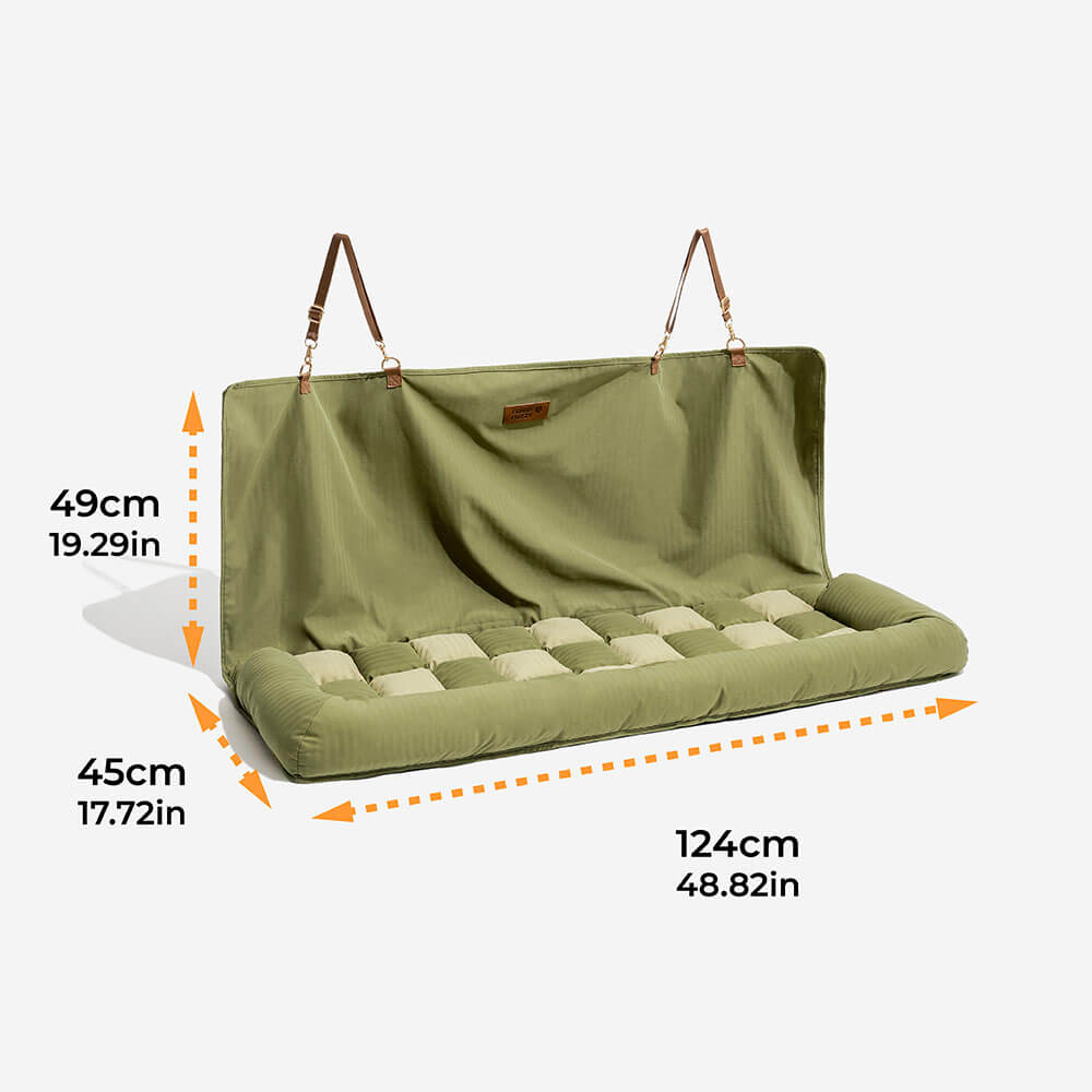 Travel Bolster Seguridad asiento trasero Bed de asiento para perros grandes - salón de ajedrez