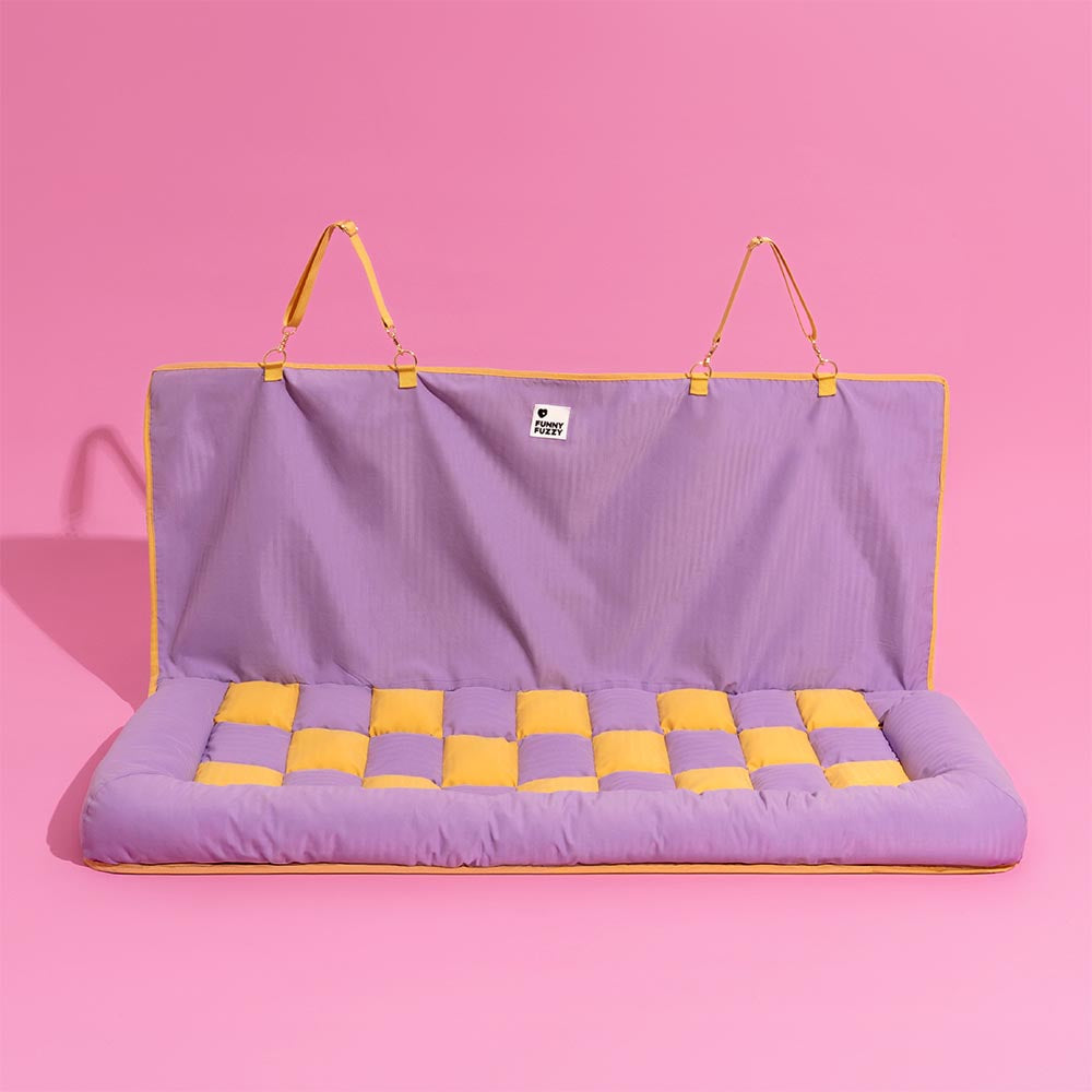 Travel Bolster Seguridad asiento trasero Bed de asiento para perros grandes - salón de ajedrez