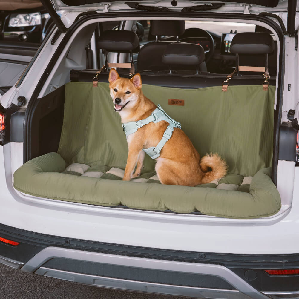 Travel Bolster Seguridad asiento trasero Bed de asiento para perros grandes - salón de ajedrez