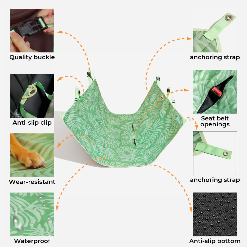 Tropischer Stil – wasserdichter Picknick- und Auto-Rücksitzbezug mit doppeltem Verwendungszweck
