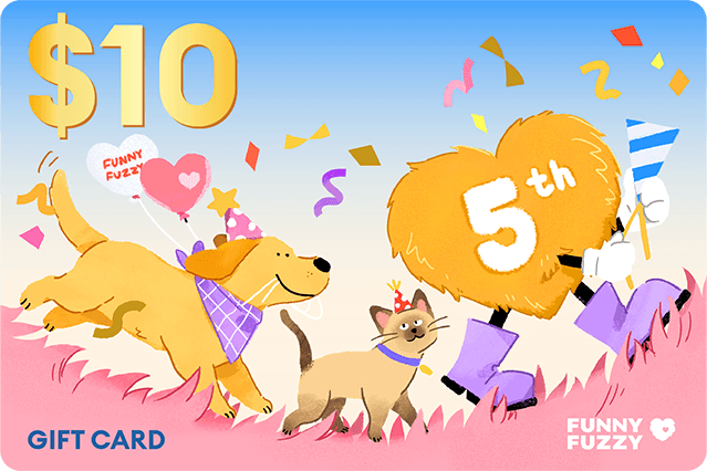FunnyFuzzy 5th Anniversary Gift Card