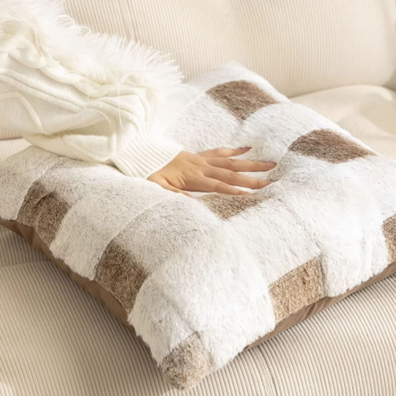 Cubierta de sofá de tablero de ajedrez de cubierta completa ultra suave