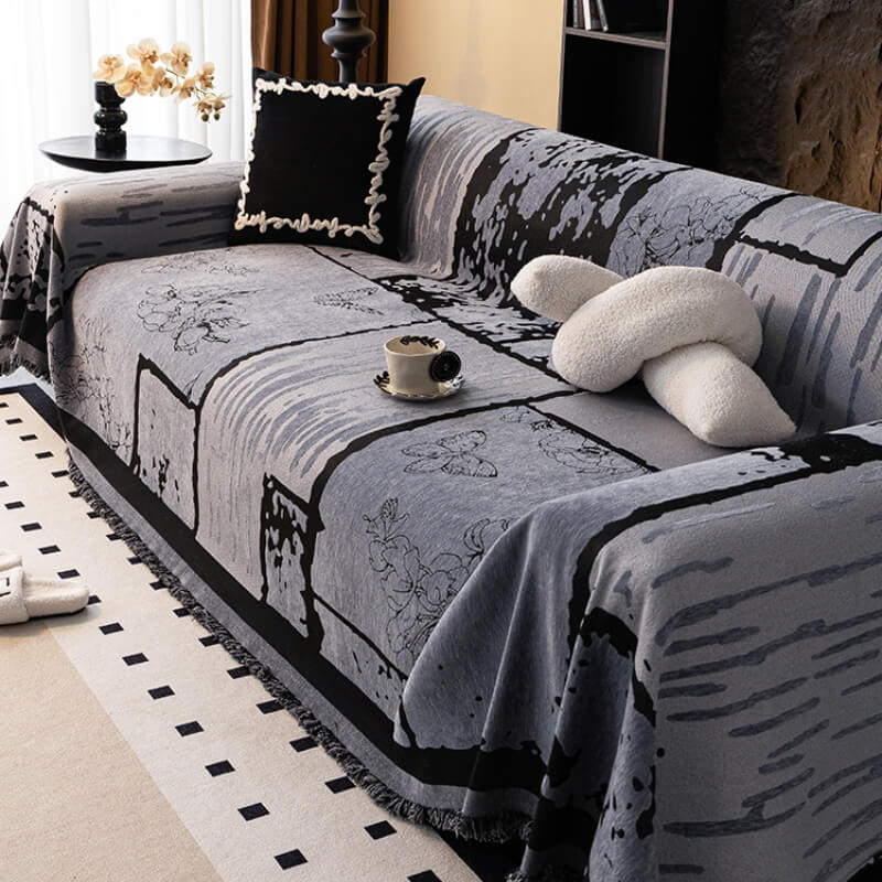 Cubierta de sofá de lanzamiento de sofá de sofá de chenille vintage