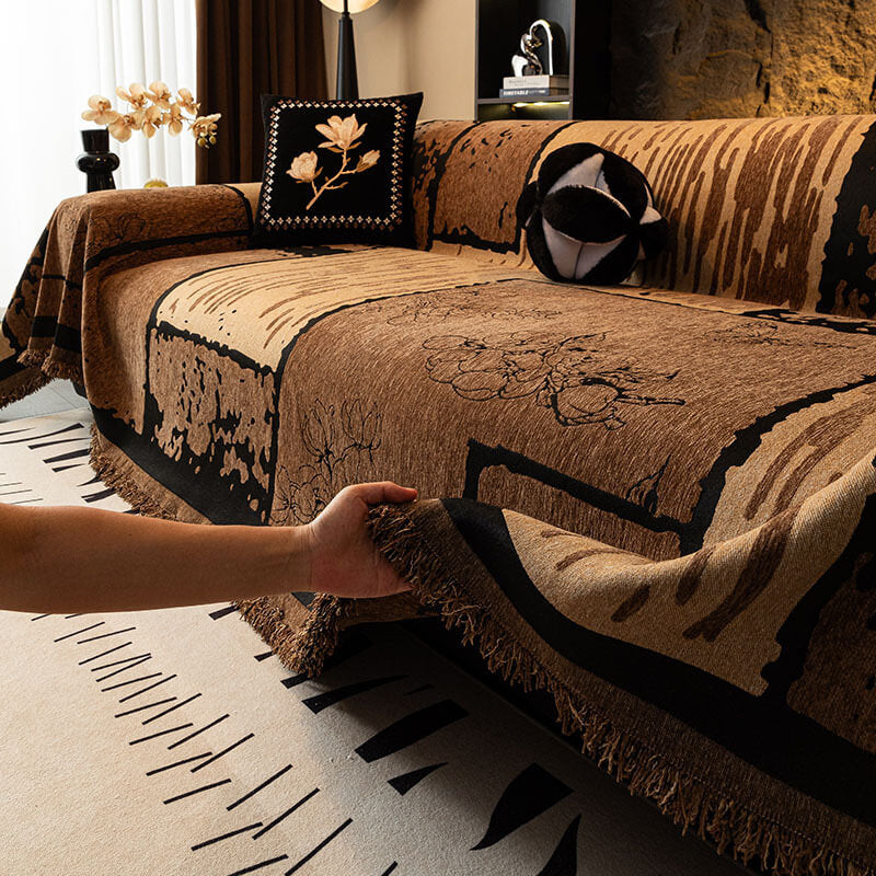 Cubierta de sofá de lanzamiento de sofá de sofá de chenille vintage