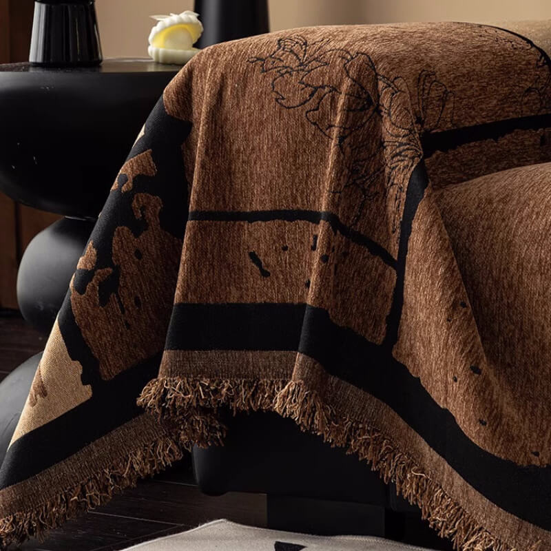 Cubierta de sofá de lanzamiento de sofá de sofá de chenille vintage