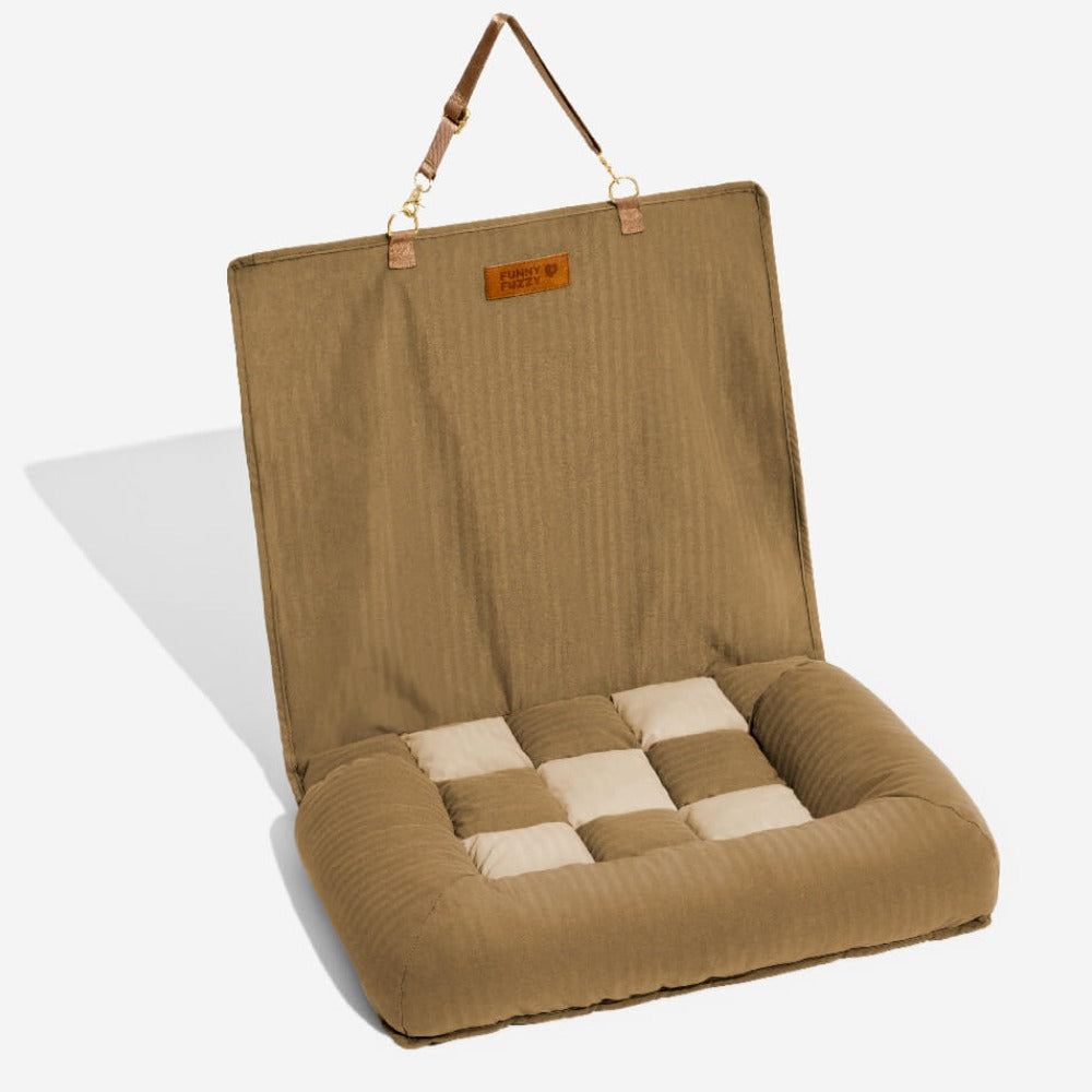 Travel Bolster Seguridad asiento trasero Bed de asiento para perros grandes - salón de ajedrez