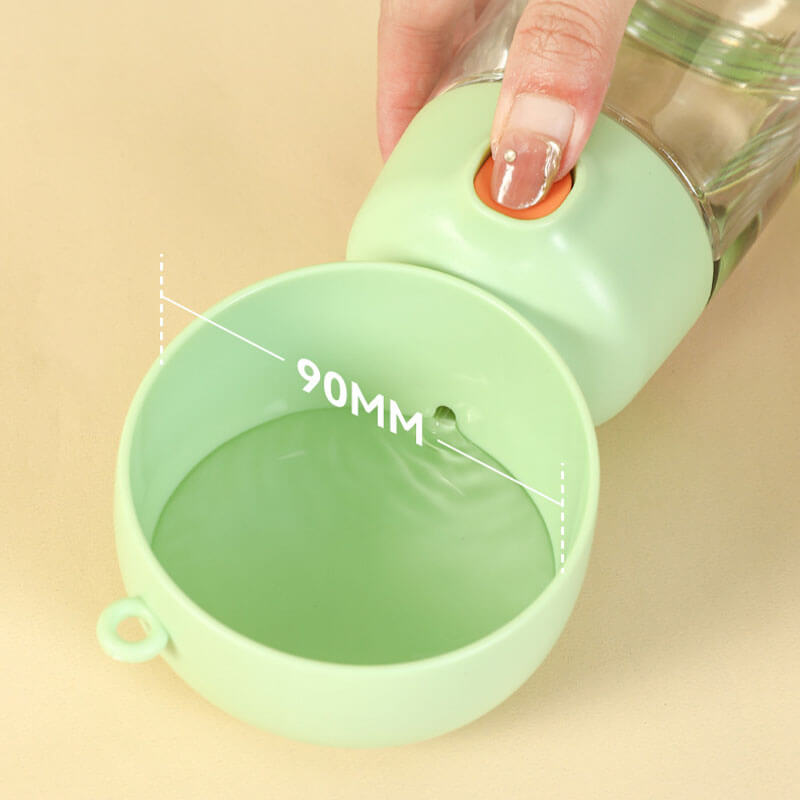 2 en 1 botella de agua de perro al aire libre portátil