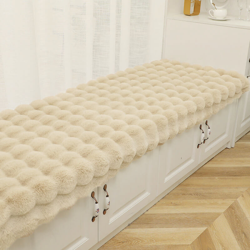 Housse de canapé antidérapante de couleur unie en peluche confortable